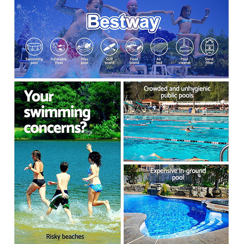 Bestway Swimming Pool Above Ground Kids Play Fun Inflatable Round Pools - Sale Now
