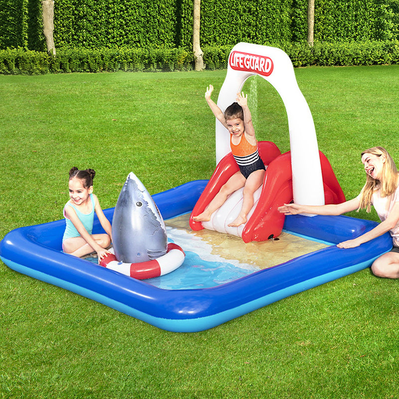 Bestway Swimming Pool Above Ground Kids Play Pools Lifeguard Slide Inflatable - Sale Now