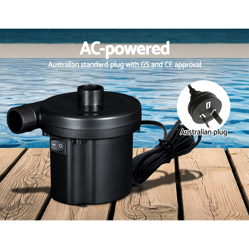 Bestway Sidewinder Electric AC Air Pump for Inflatables 3 Valve Adaptor Inflator - Sale Now