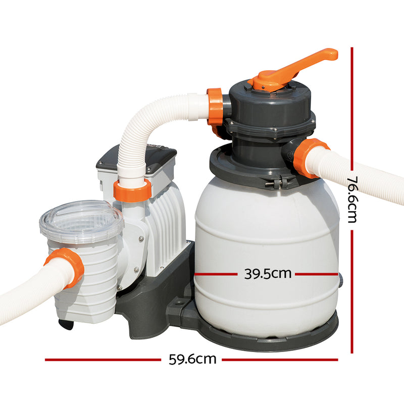 Bestway 1500GPH Flowclear™ Sand Filter Swimming Above Ground Pool Cleaning Pump - Sale Now