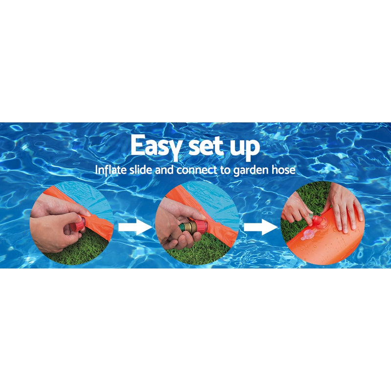 Bestway Triple Water Slip And Slide Kids Inflatable Splash Toy Outdoor 5.49M - Sale Now
