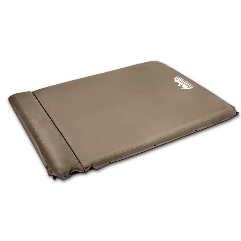 Weisshorn Double Size Self Inflating Mattress Mat 10CM Thick   Coffee - Sale Now