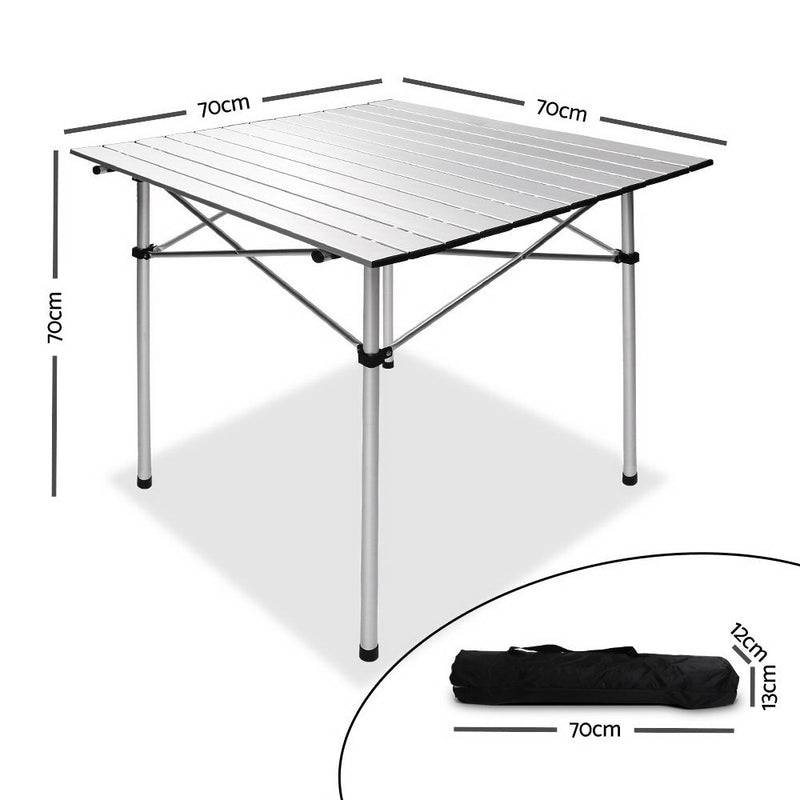Weisshorn Portable Roll Up Folding Camping Table - Sale Now