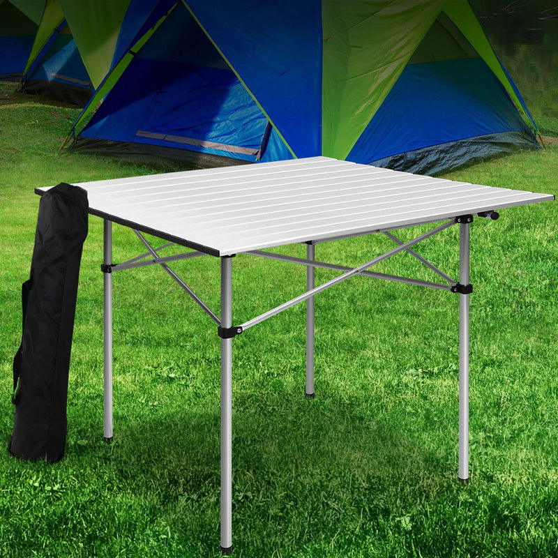 Weisshorn Portable Roll Up Folding Camping Table - Sale Now