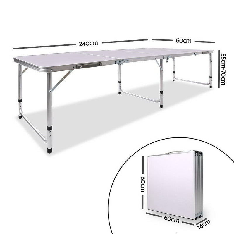 Portable Folding Camping Table 240cm - Sale Now