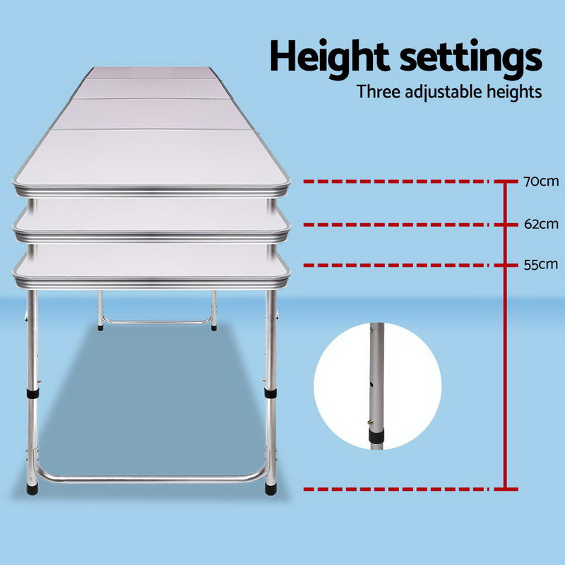 Portable Folding Camping Table 240cm - Sale Now