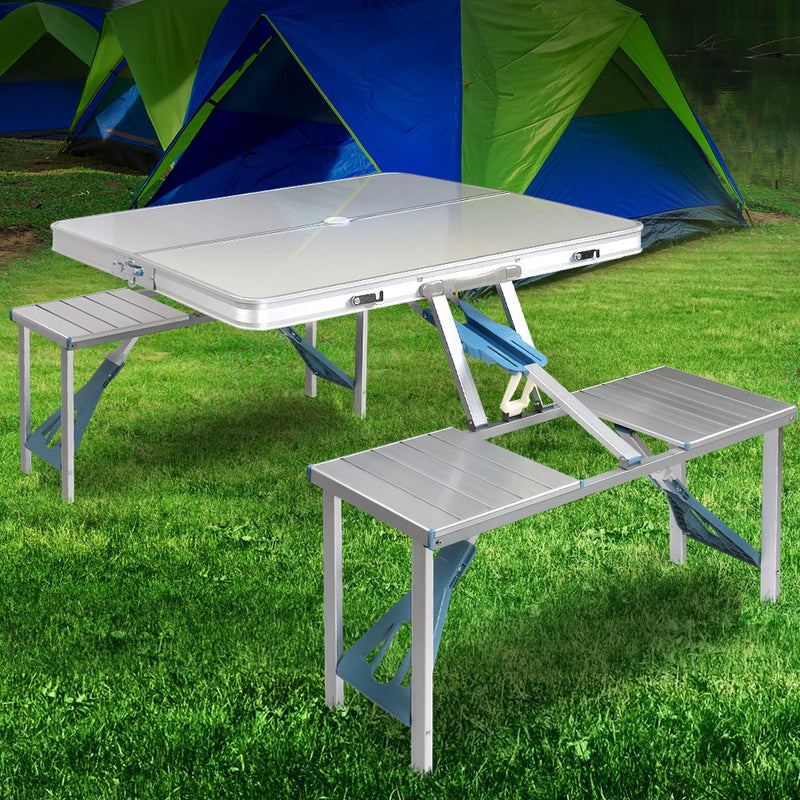 Portable Folding Camping Table and Chair Set 85cm - Sale Now