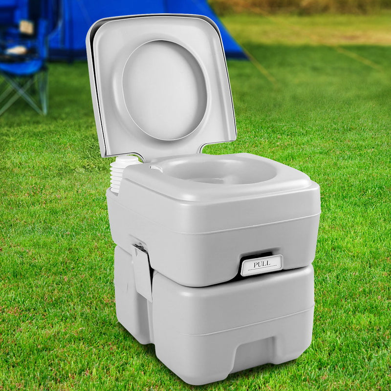 Weisshorn 20L Portable Outdoor Camping Toilet - Grey - Sale Now