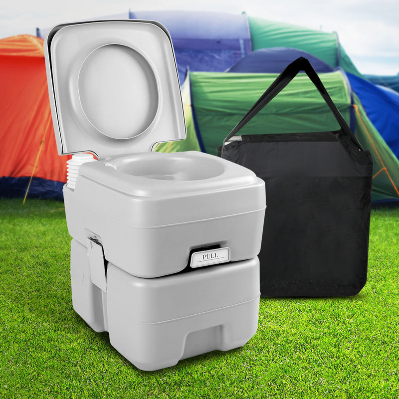 Weisshorn 20L Outdoor Portable Toilet Camping Potty Caravan Travel Boating wtih Carry Bag - Sale Now
