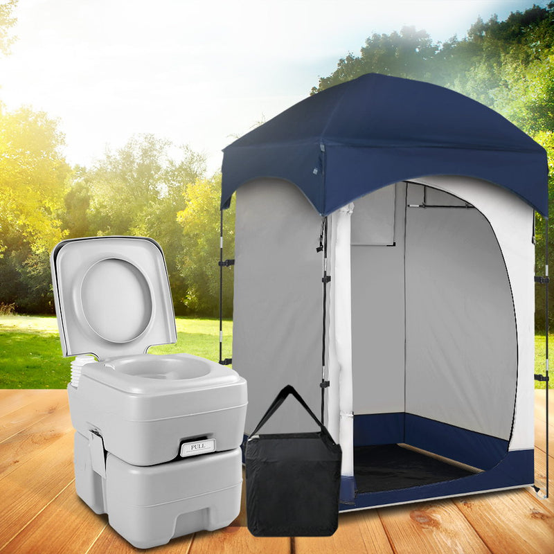 Weisshorn 20L Outdoor Portable Toilet Camping Shower Tent Pop Up Change Room BL - Sale Now