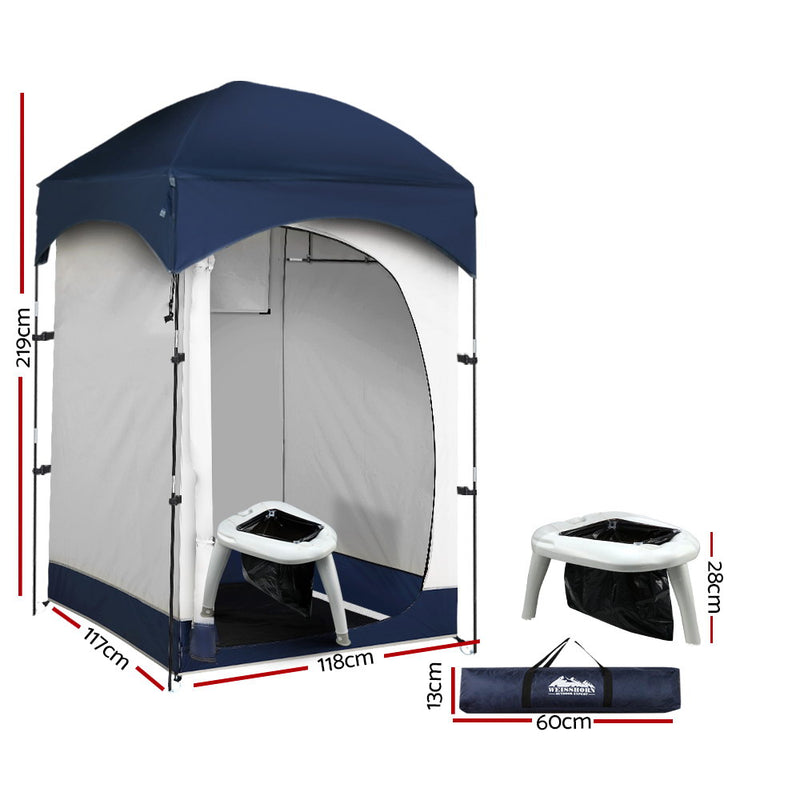 Weisshorn Camping Shower Tent Portable Toilet Outdoor Change Room Ensuite - Sale Now