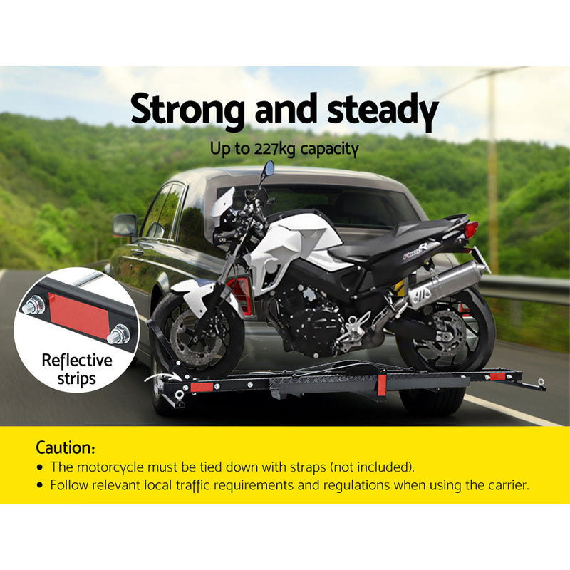 Giantz Motorcycle Carrier 2 Arms Rack Ramp Motorbike Dirt Bike 2"Hitch Towbar - Sale Now