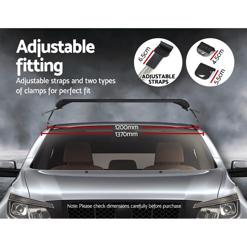 Universal Car Roof Rack Cross Bars 90cm Aluminium Adjustable Lockable 75kg Clamps - Sale Now