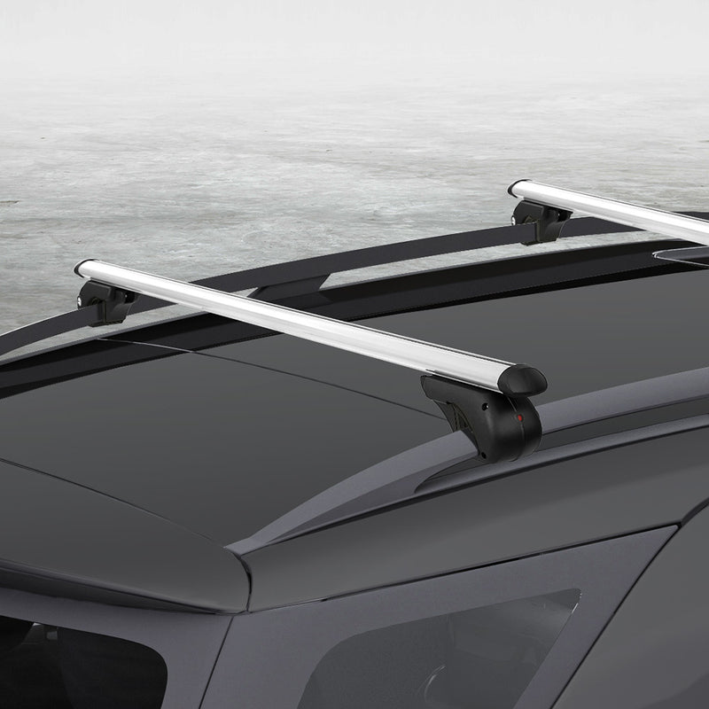 Universal Car Roof Rack 1360mm Cross Bars Aluminium Silver Adjustable Car 90kgs load Carrier - Sale Now