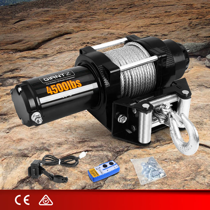 Giantz 12V Wireless Electric Winch Remote with Steel Cable - Sale Now