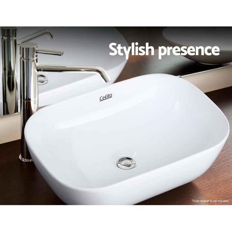 Cefito Ceramic Bathroom Basin Sink Vanity Above Counter Basins White Hand Wash - Sale Now
