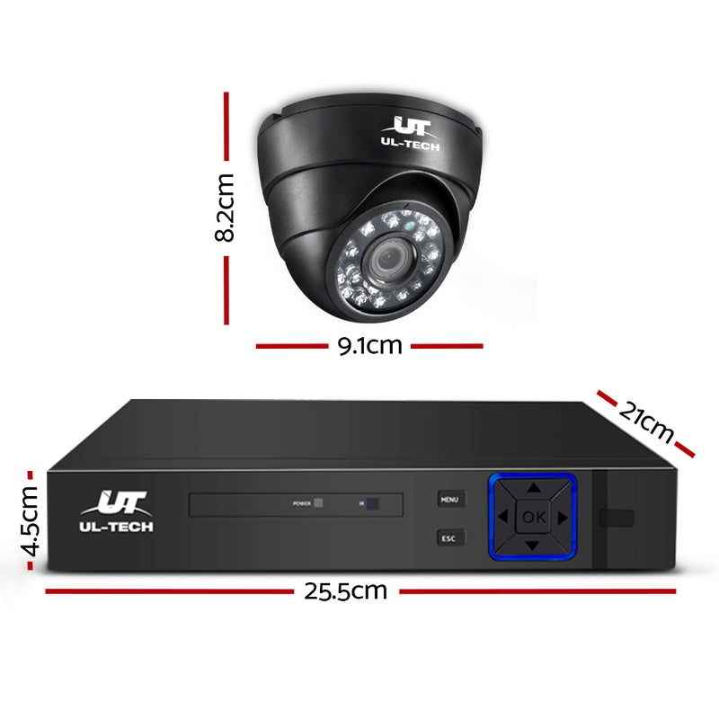 UL-Tech CCTV Security System 2TB 4CH DVR 1080P 2 Camera Sets - Sale Now