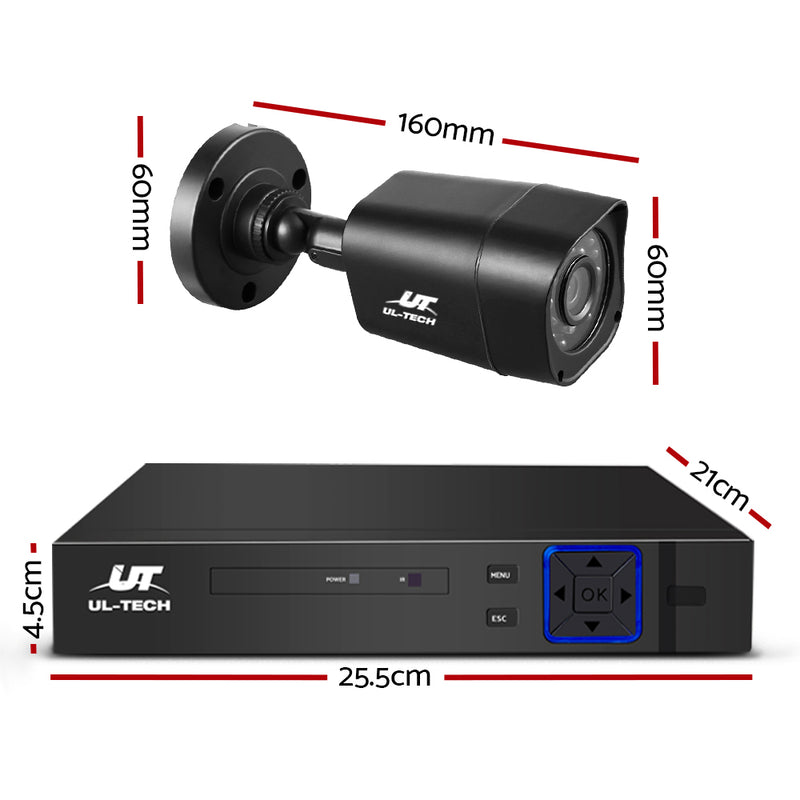 UL-Tech CCTV Security System 2TB 4CH DVR 1080P 4 Camera Sets - Sale Now