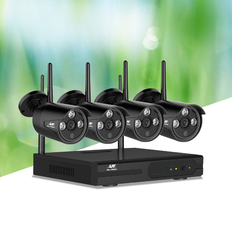 UL-TECH 1080P 4CH Wireless Security Camera NVR Video - Sale Now