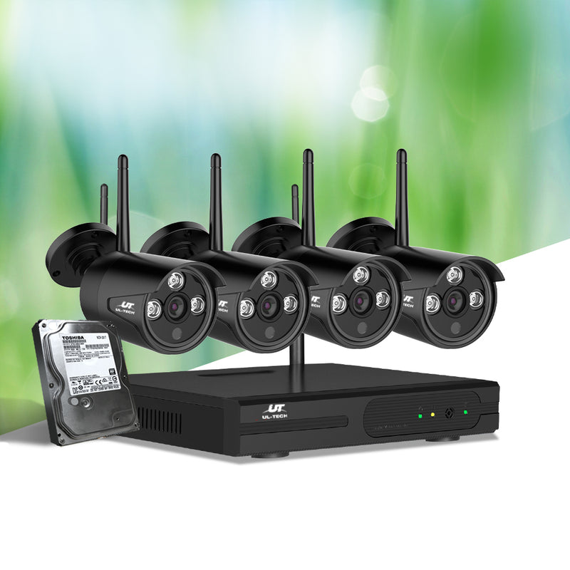 UL-Tech CCTV Wireless Security System 2TB 8CH NVR 1080P 4 Camera Sets - Sale Now