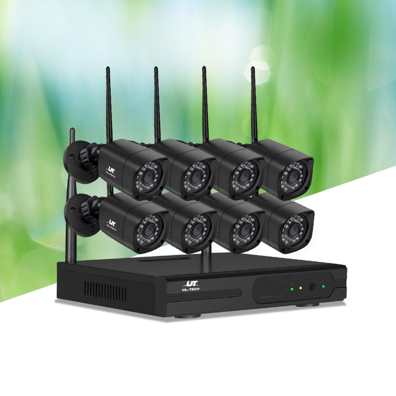UL-TECH 1080P 8CH NVR Wireless 8 Security Cameras Set - Sale Now