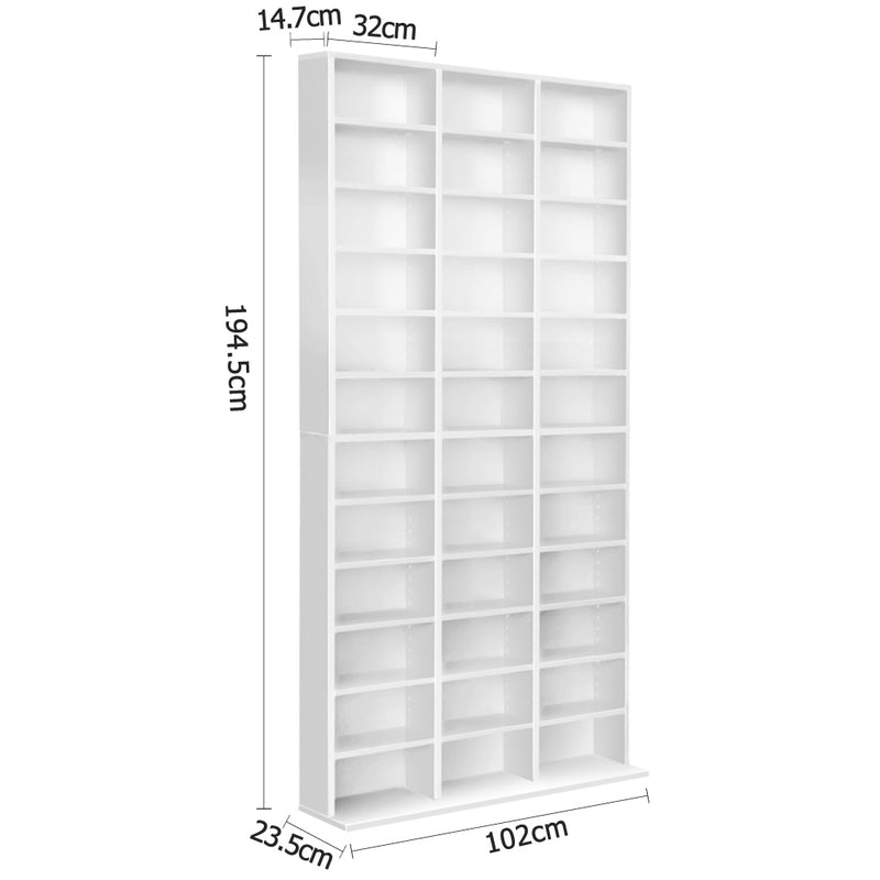Artiss Adjustable Book Storage Shelf Rack Unit - White - Sale Now