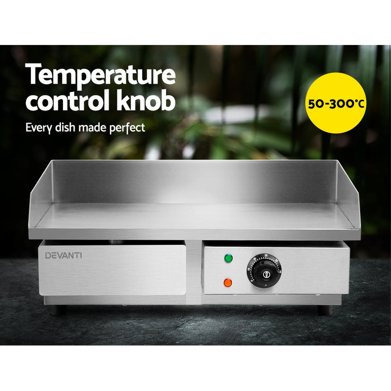 Devanti 3000W Electric Griddle Hot Plate - Stainless Steel - Sale Now