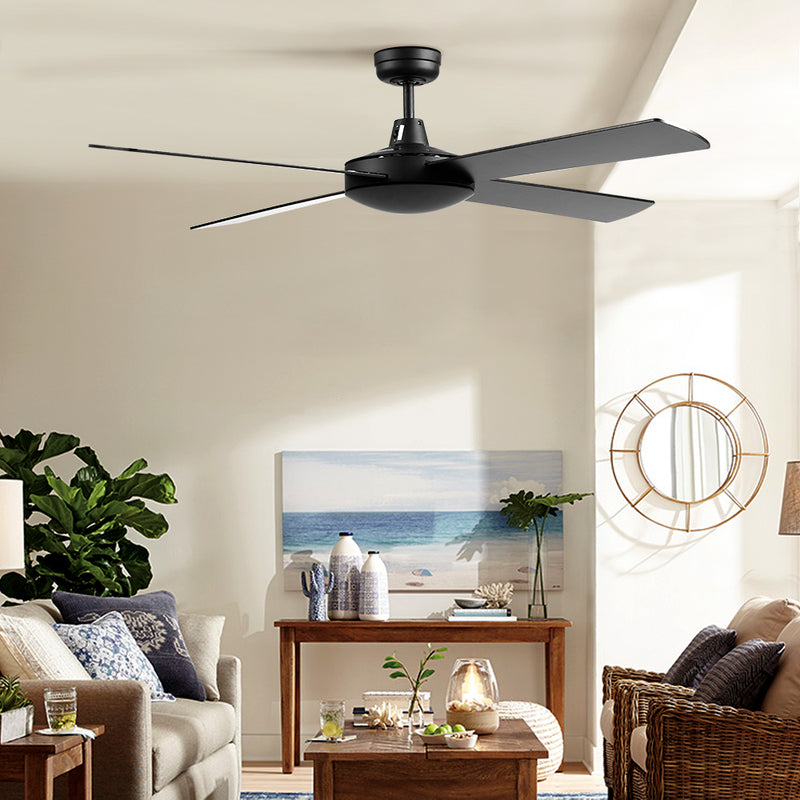 Devanti 52 inch 1300mm Ceiling Fan 4 Wooden Blades with Remote Control Reversible Fans - Sale Now