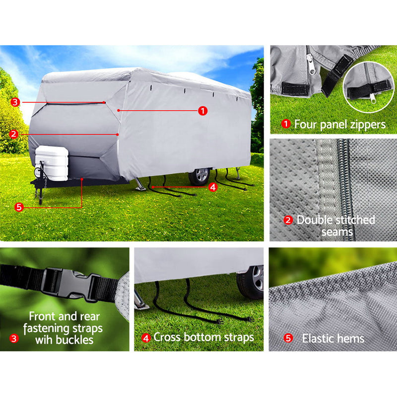 Weisshorn 16-18ft Caravan Cover Campervan 4 Layer UV Water Resistant - Sale Now