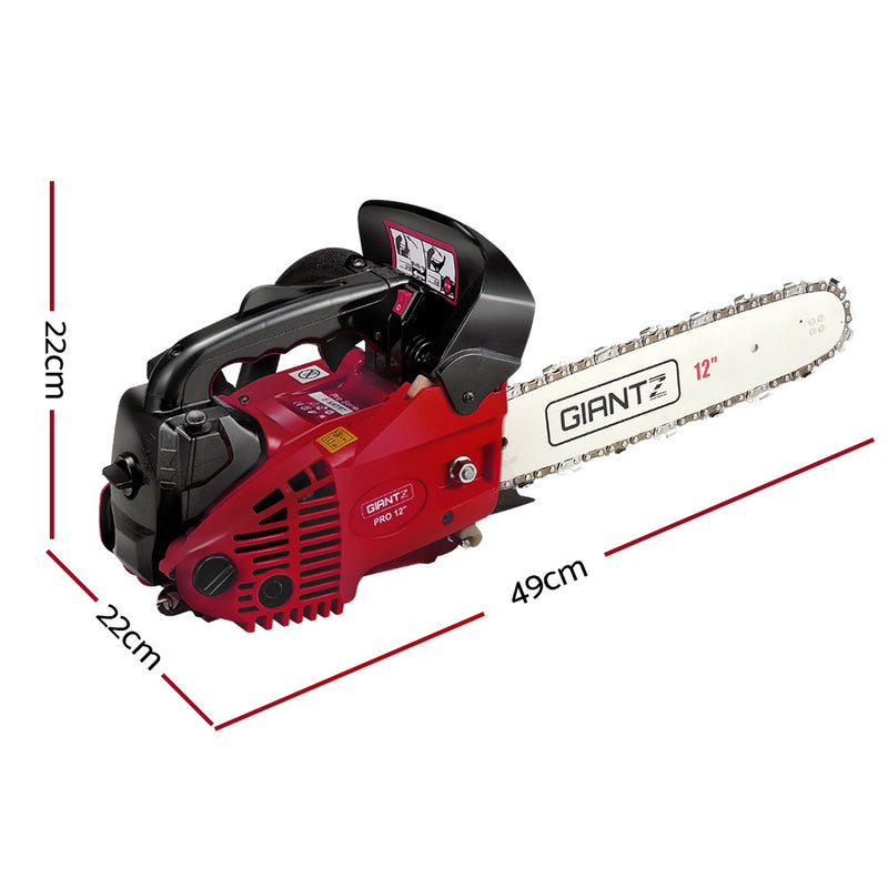Giantz 25CC Commercial Petrol Chainsaw - Red & Black - Sale Now
