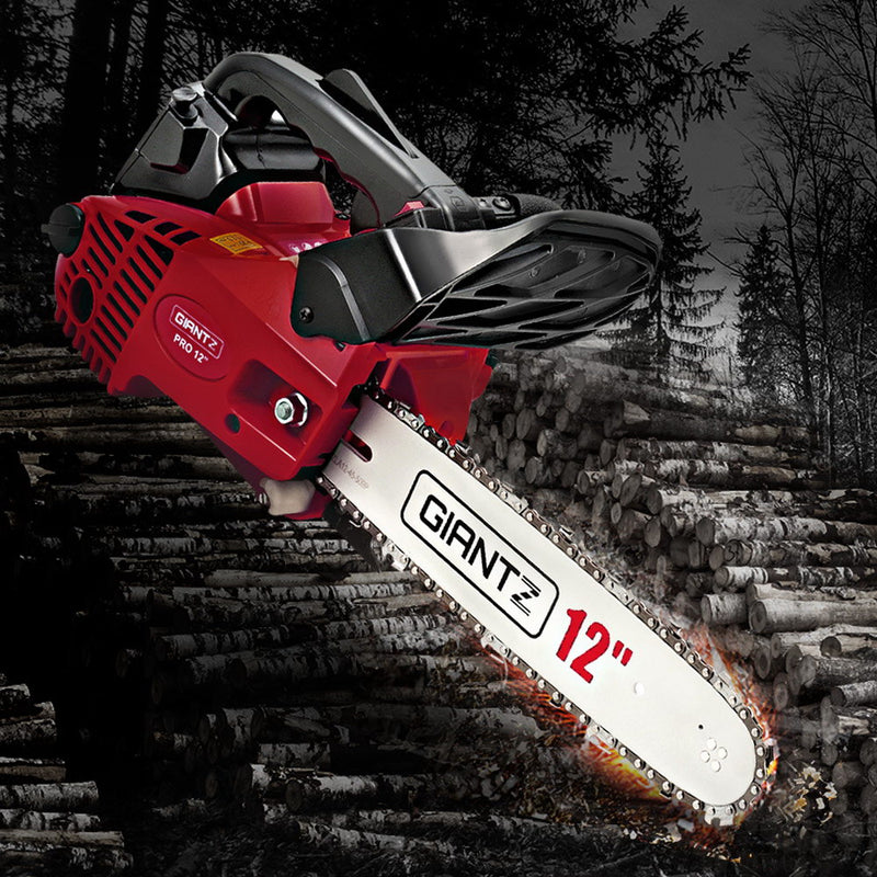 Giantz 25CC Commercial Petrol Chainsaw - Red & Black - Sale Now