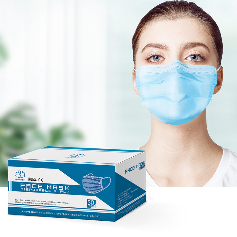 Disposable Face Mask Anti Flu Dust Masks Anti PM2.5 3-Layer Protective 50PCS AU Stock - Sale Now