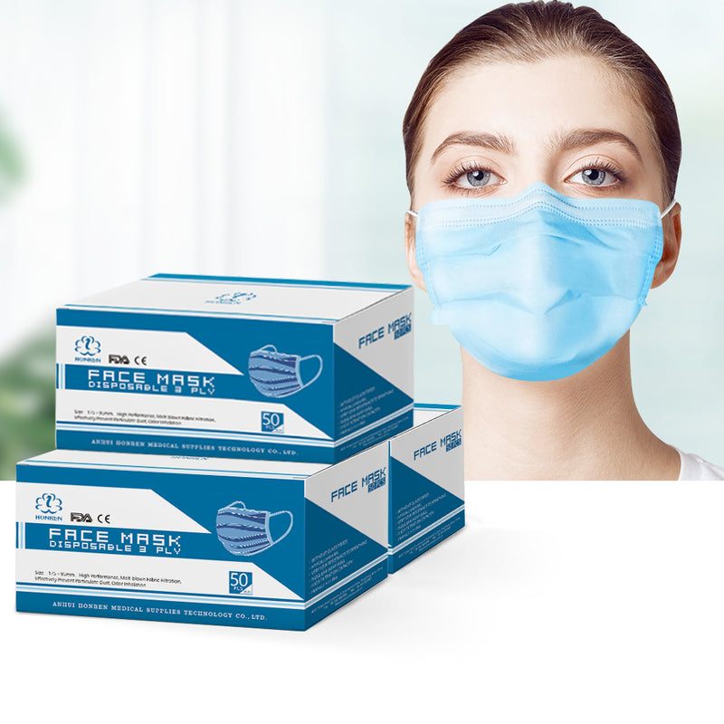 Disposable Face Mask Anti Flu Dust Masks Anti PM2.5 3-Layer Protective 150PCS AU Stock - Sale Now