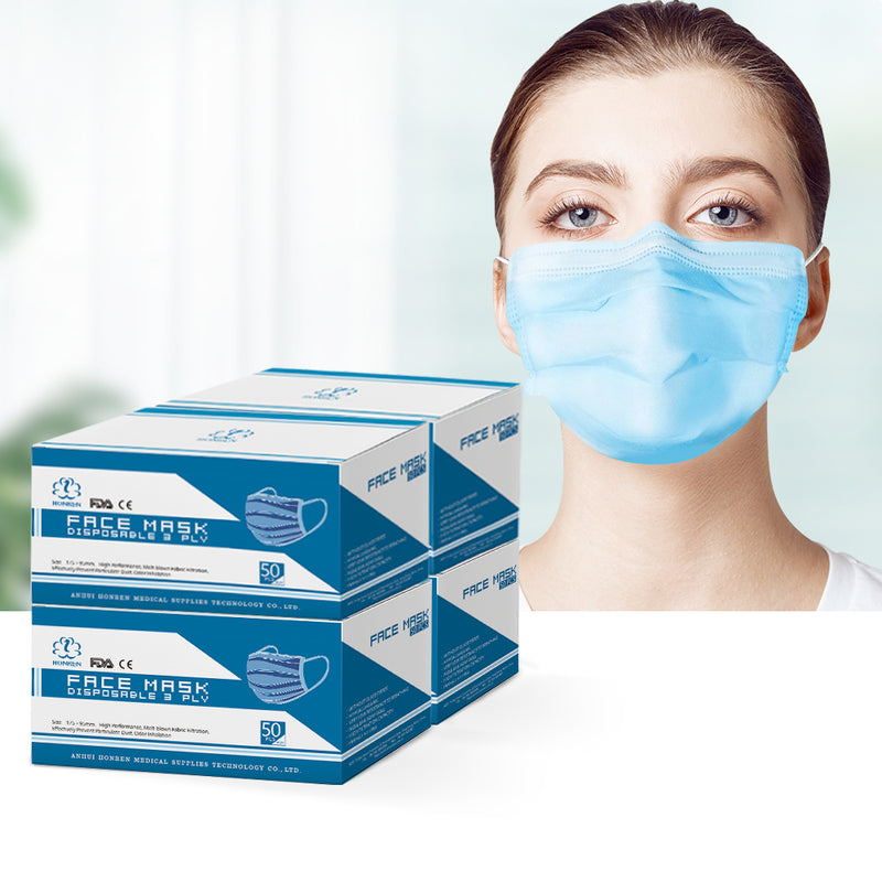 Disposable Face Mask Anti Flu Dust Masks Anti PM2.5 3-Layer Protective 200PCS AU Stock - Sale Now