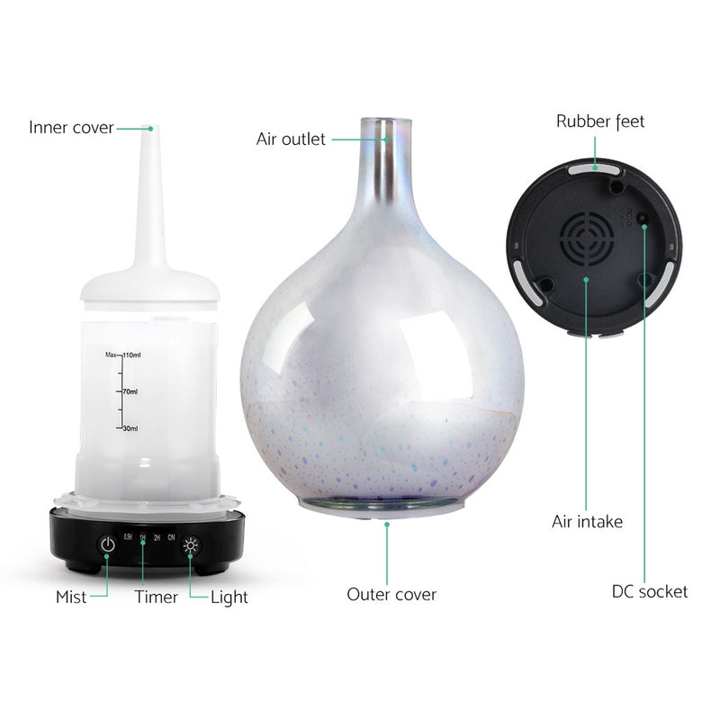 Aroma Diffuser 3D LED Light Oil Firework Air Humidifier 100ml - Sale Now