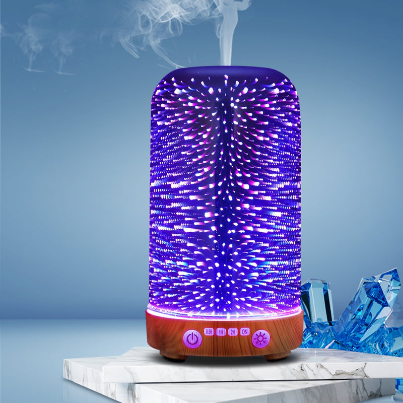 Devanti Aromatherapy Diffuser Aroma Humidifier Ultrasonic 3D Light Essential Oil - Sale Now