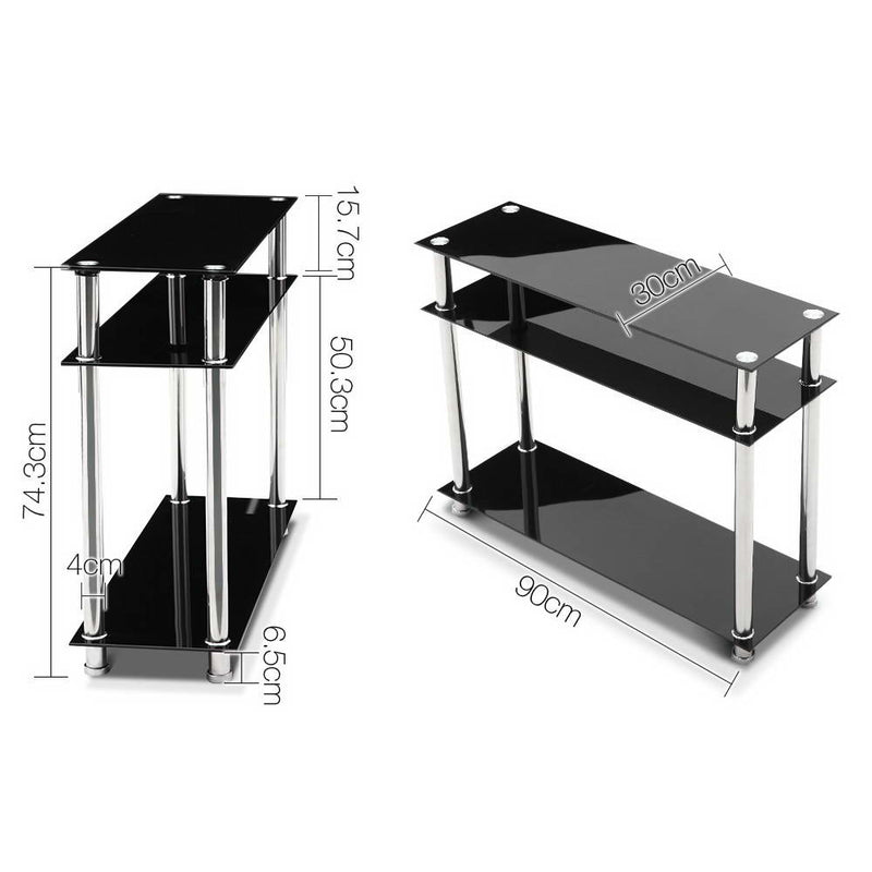 Artiss Entry Hall Console Table - Black & Silver - Sale Now