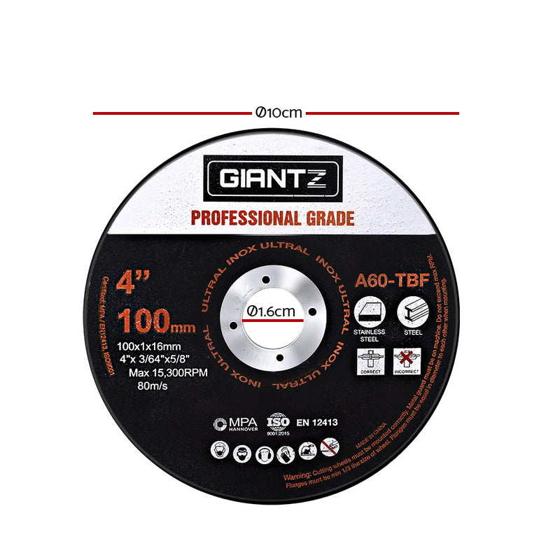 Giantz 50 x 4" Cutting Disc 100mm Metal Cut Off Wheel Angle Grinder Thin Steel - Sale Now