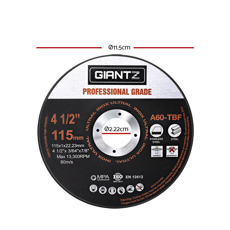 Giantz 50 x 4.5" Cutting Disc 115mm Metal Cut Off Wheel Angle Grinder Thin Steel - Sale Now