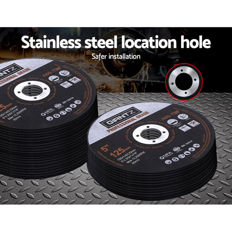 Giantz 25 x 5" Cutting Disc 125mm Metal Cut Off Wheel Angle Grinder Thin Steel - Sale Now