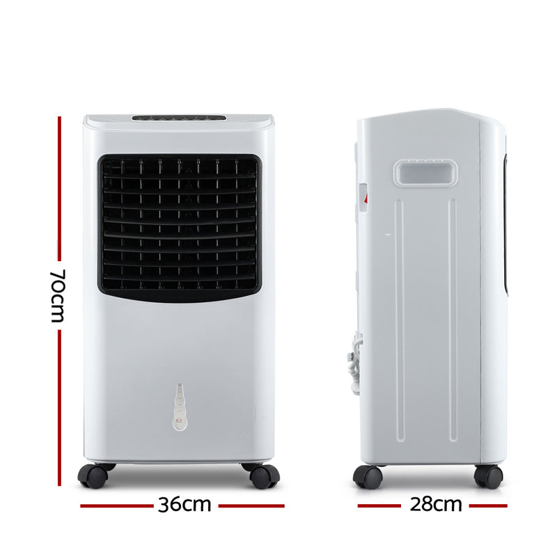 Devanti Portable Eevaporative Air Cooler and Humidifier Conditioner - Black & White - Sale Now
