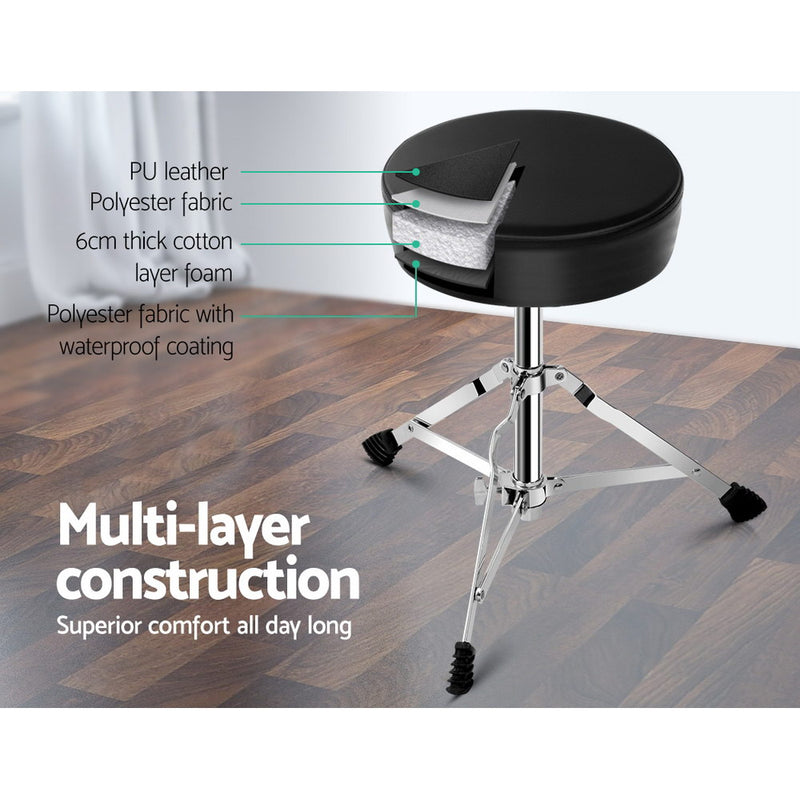 Adjustable Drum Stool Throne Stools Seat Chairs Chair Electric Guitar Piano Kits - Sale Now