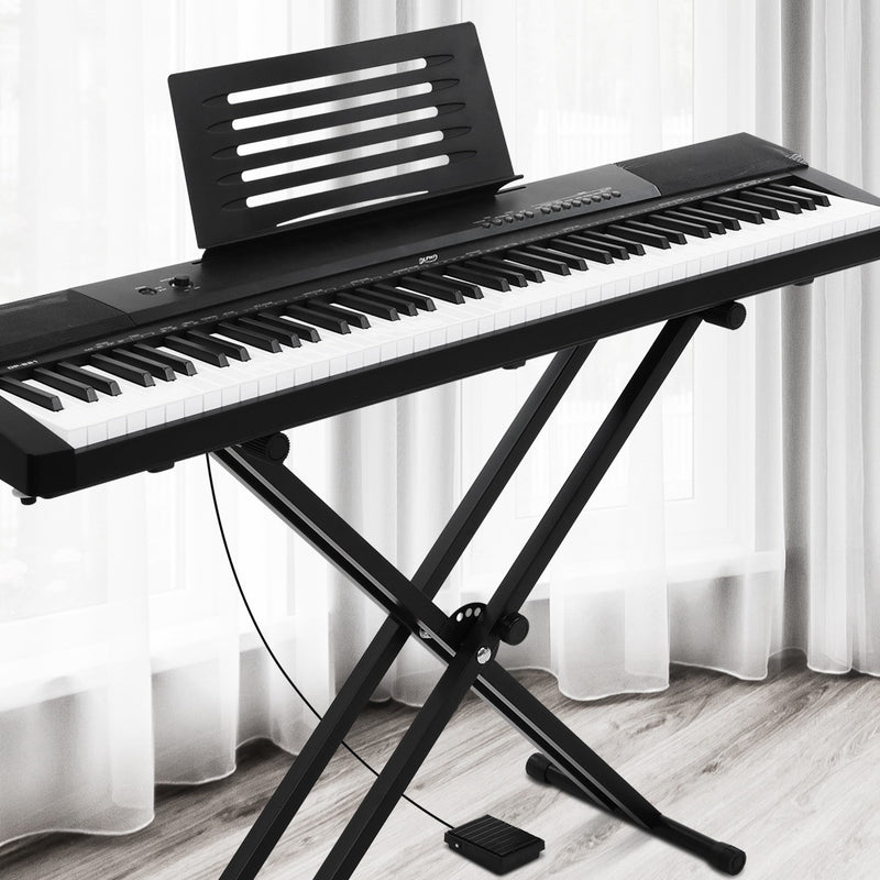 Alpha 88 Keys Electronic Piano Keyboard Electric Holder Music Stand Touch Sensitive with Sustain pedal - Sale Now