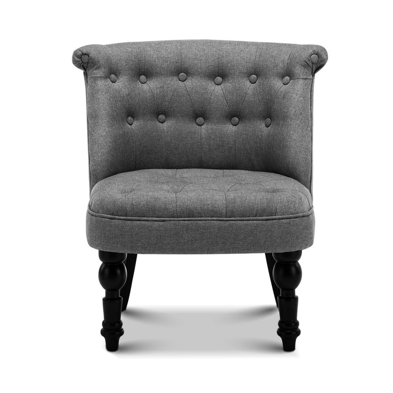 Artiss Lorraine chair - Grey - Sale Now