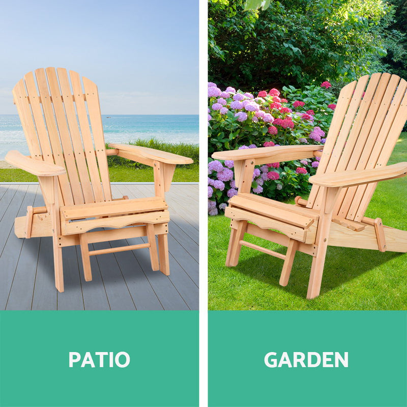 Gardeon Outdoor Furniture Sun Lounge Chairs Beach Chair Recliner Adirondack Patio Garden - Sale Now