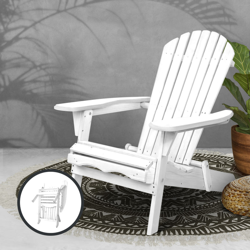 Gardeon Outdoor Furniture Adirondack Chairs Beach Chair Lounge Wooden Patio Garden - Sale Now