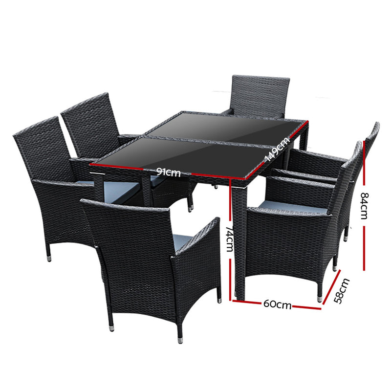 Gardeon Outdoor Furniture 7pcs Dining Set - Sale Now