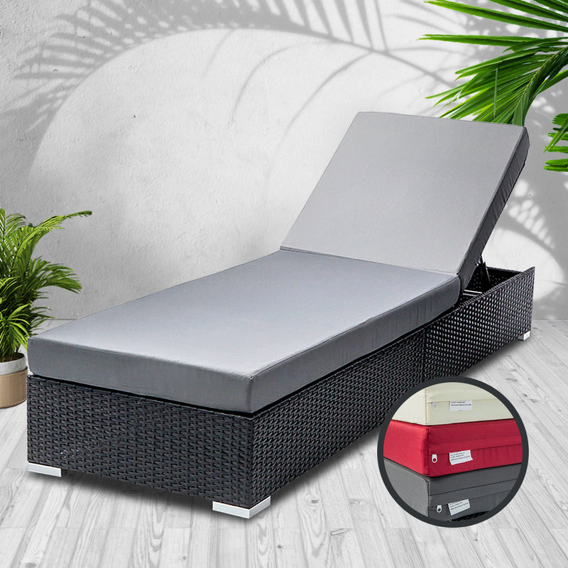 Gardeon Sun Lounge Outdoor Furniture Day Bed Wicker Rattan Garden Sofa - Sale Now