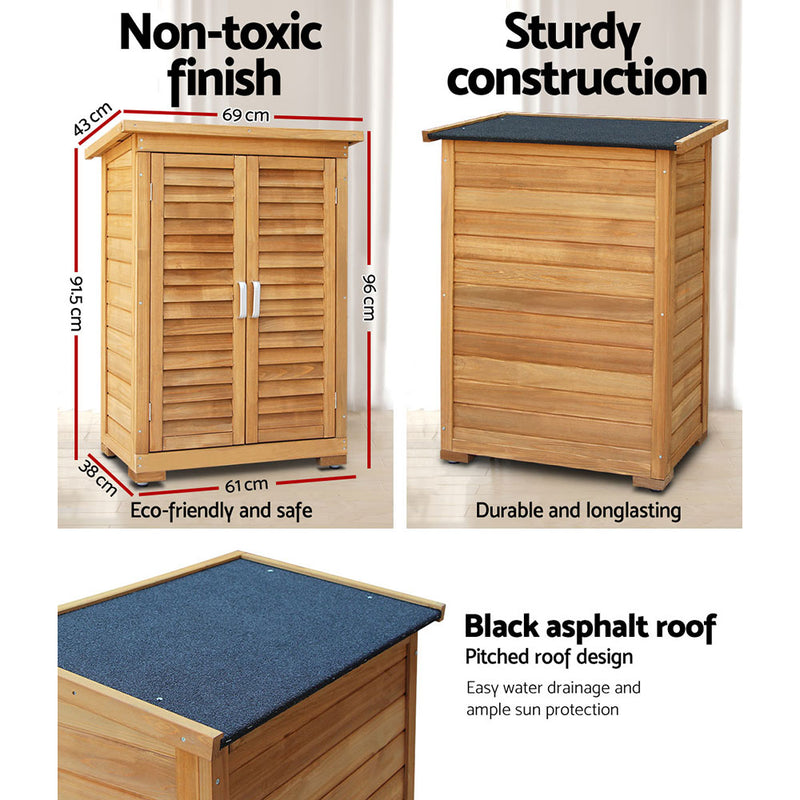 Gardeon Portable Wooden Garden Storage Cabinet - Sale Now