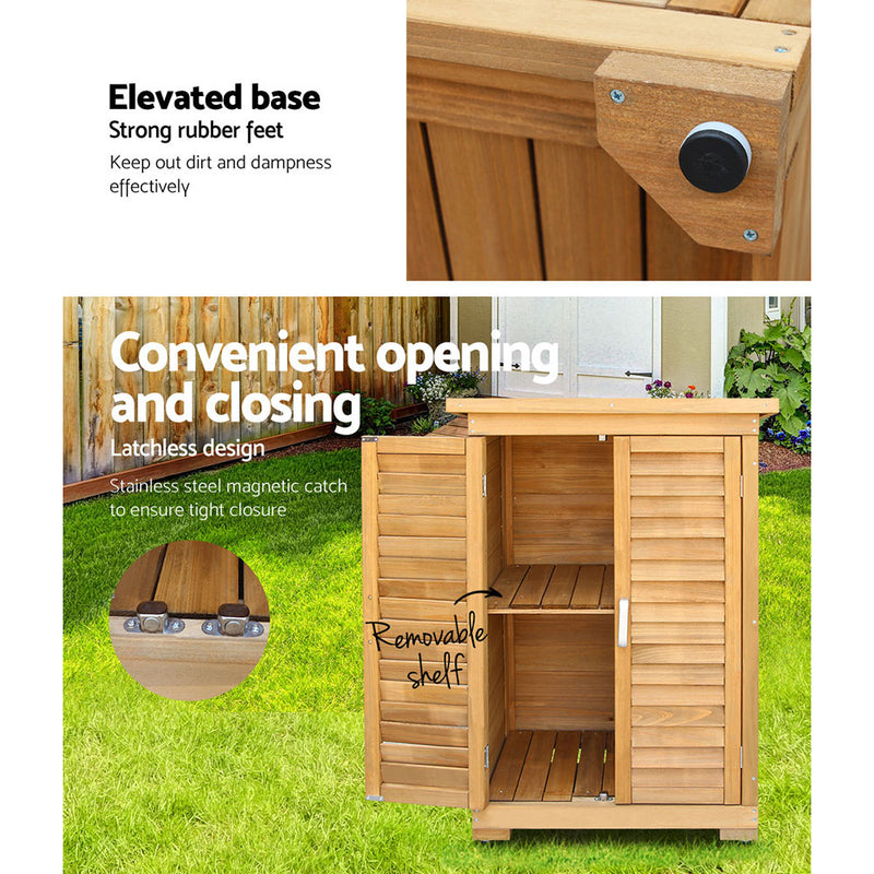 Gardeon Portable Wooden Garden Storage Cabinet - Sale Now
